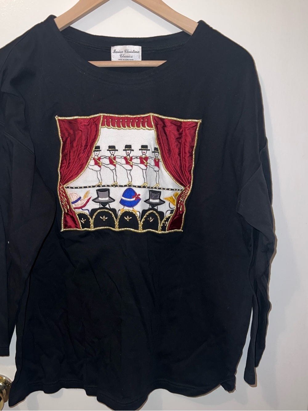 Marisa Christina Black Classic Knit Top